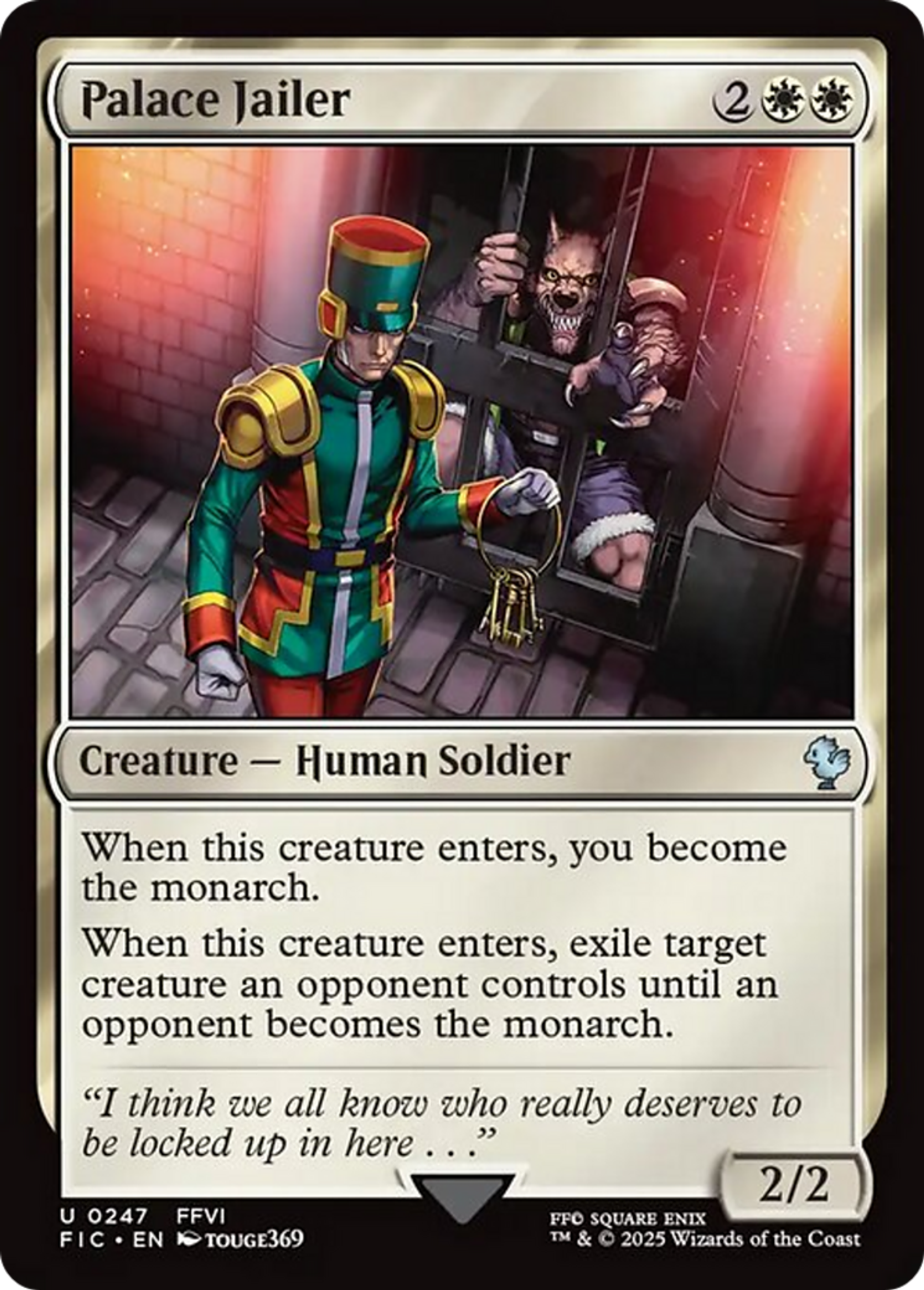 Gardien de prison du palais — Final Fantasy Commander — Magic: The Gathering