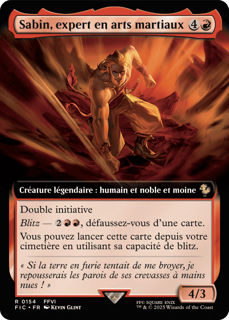 Sabin, maître moine — Final Fantasy Commander — Magic: The Gathering