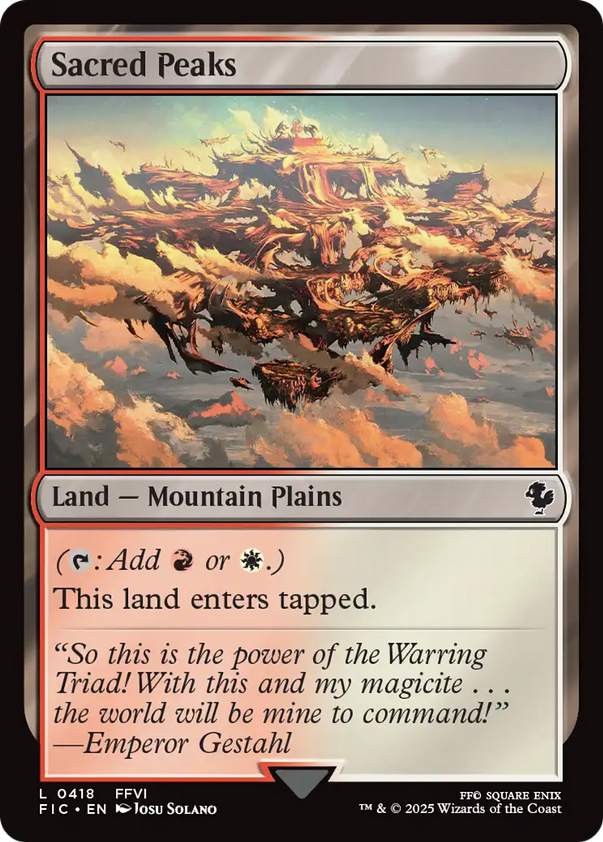 Sacred Peaks — Final Fantasy Commander — Magic: The Gathering