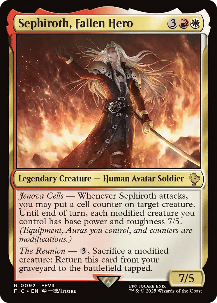 Sephiroth, Fallen Hero — Final Fantasy Commander — Magic: The Gathering