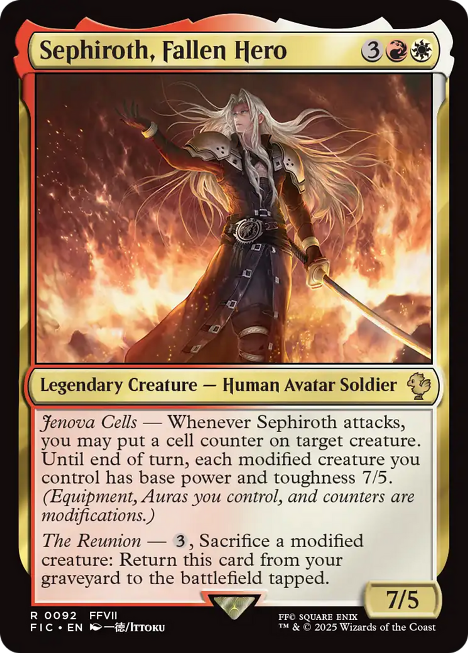 Sephiroth, Fallen Hero — Final Fantasy Commander — Magic: The Gathering