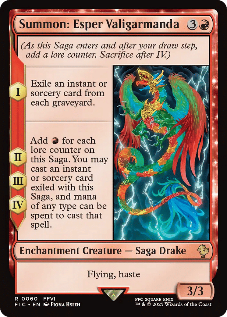 Summon: Esper Valigarmanda — Final Fantasy Commander — Magic: The Gathering