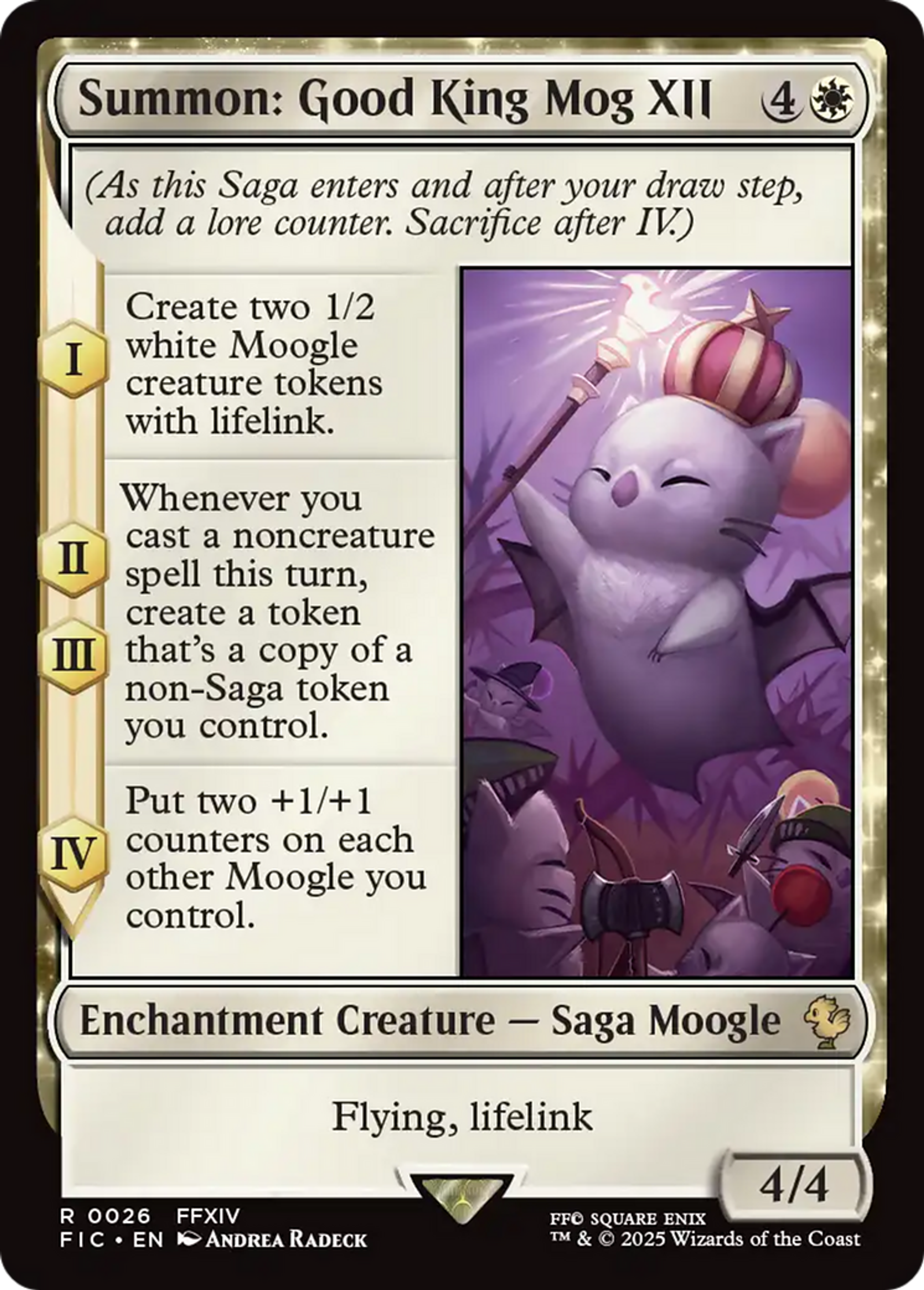 Invocation : le bon roi Moggle Mog XII — Final Fantasy Commander — Magic: The Gathering