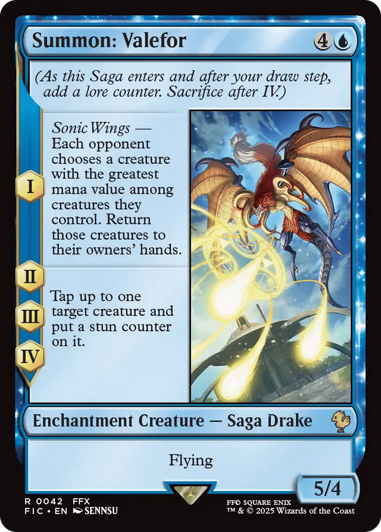 Summon: Valefor — Final Fantasy Commander — Magic: The Gathering