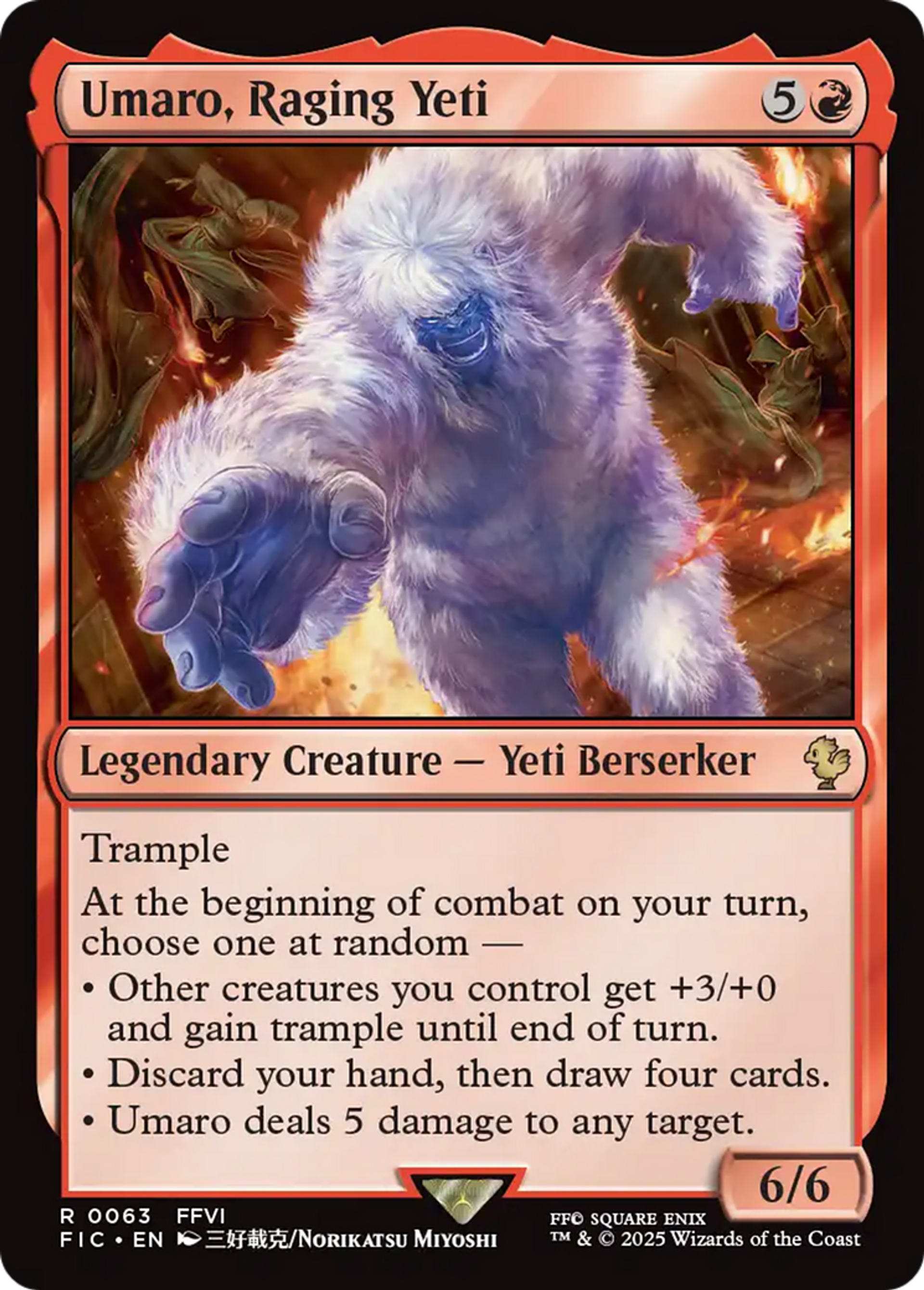 Umaro, Raging Yeti — Final Fantasy Commander — Magic: The Gathering
