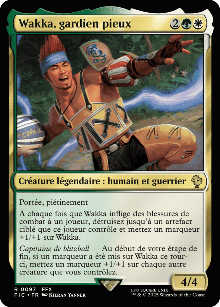 Wakka, gardien pieux — Final Fantasy Commander — Magic: The Gathering