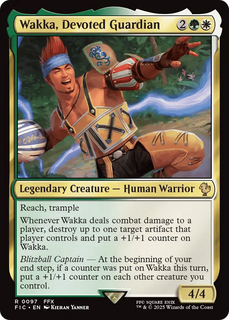 Wakka, Devoted Guardian — Final Fantasy Commander — Magic: The Gathering