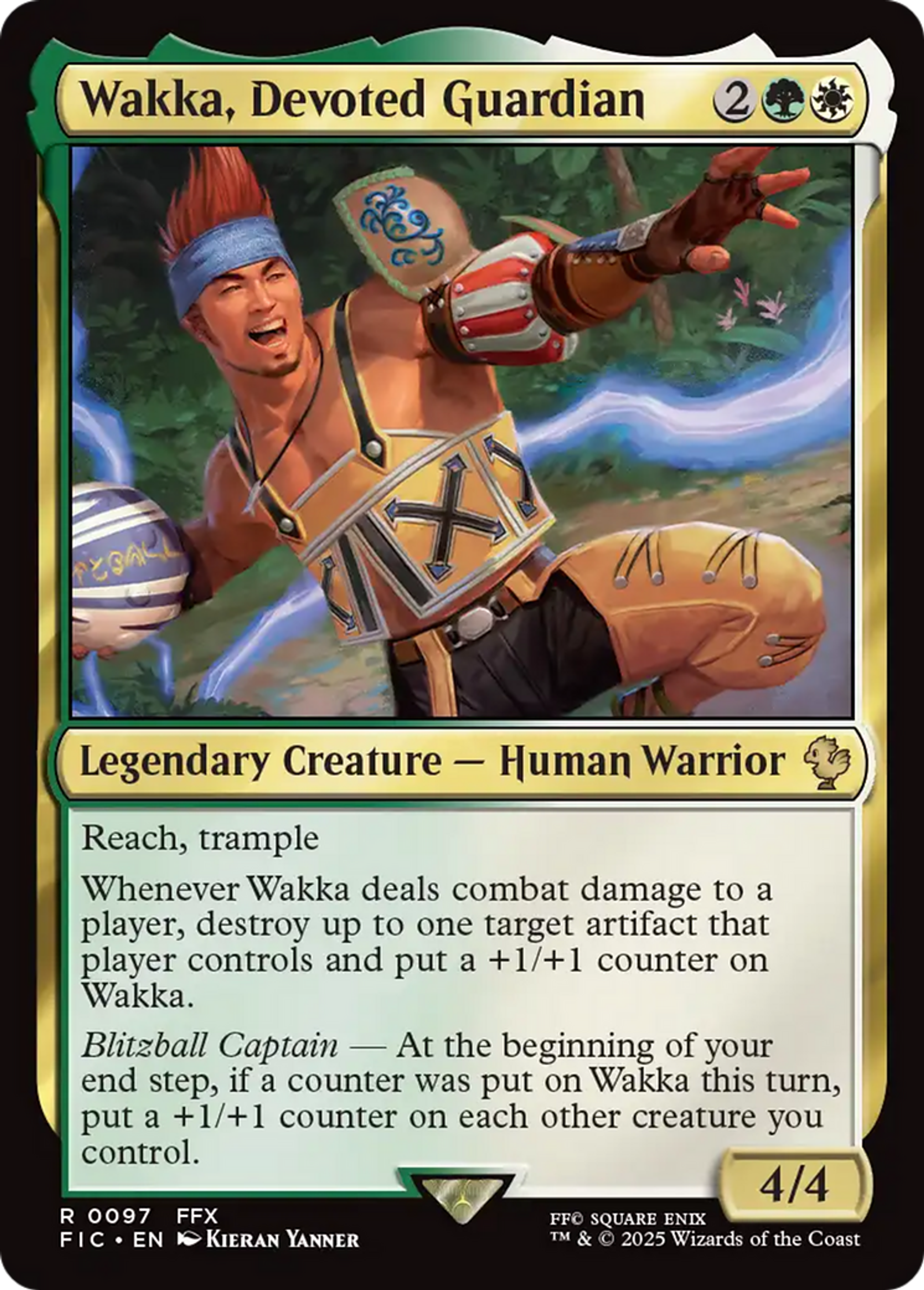 Wakka, Devoted Guardian — Final Fantasy Commander — Magic: The Gathering