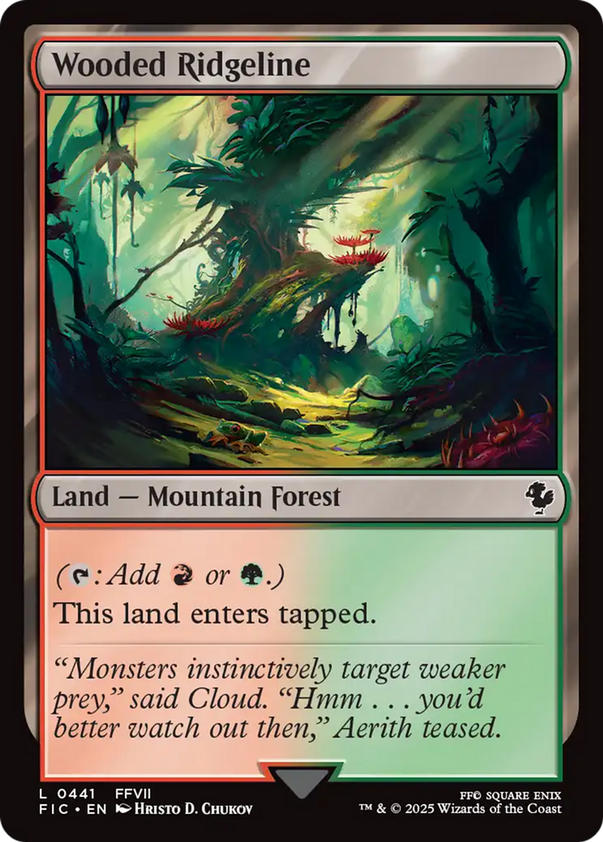 Wooded Ridgeline — Final Fantasy Commander — Magic: The Gathering