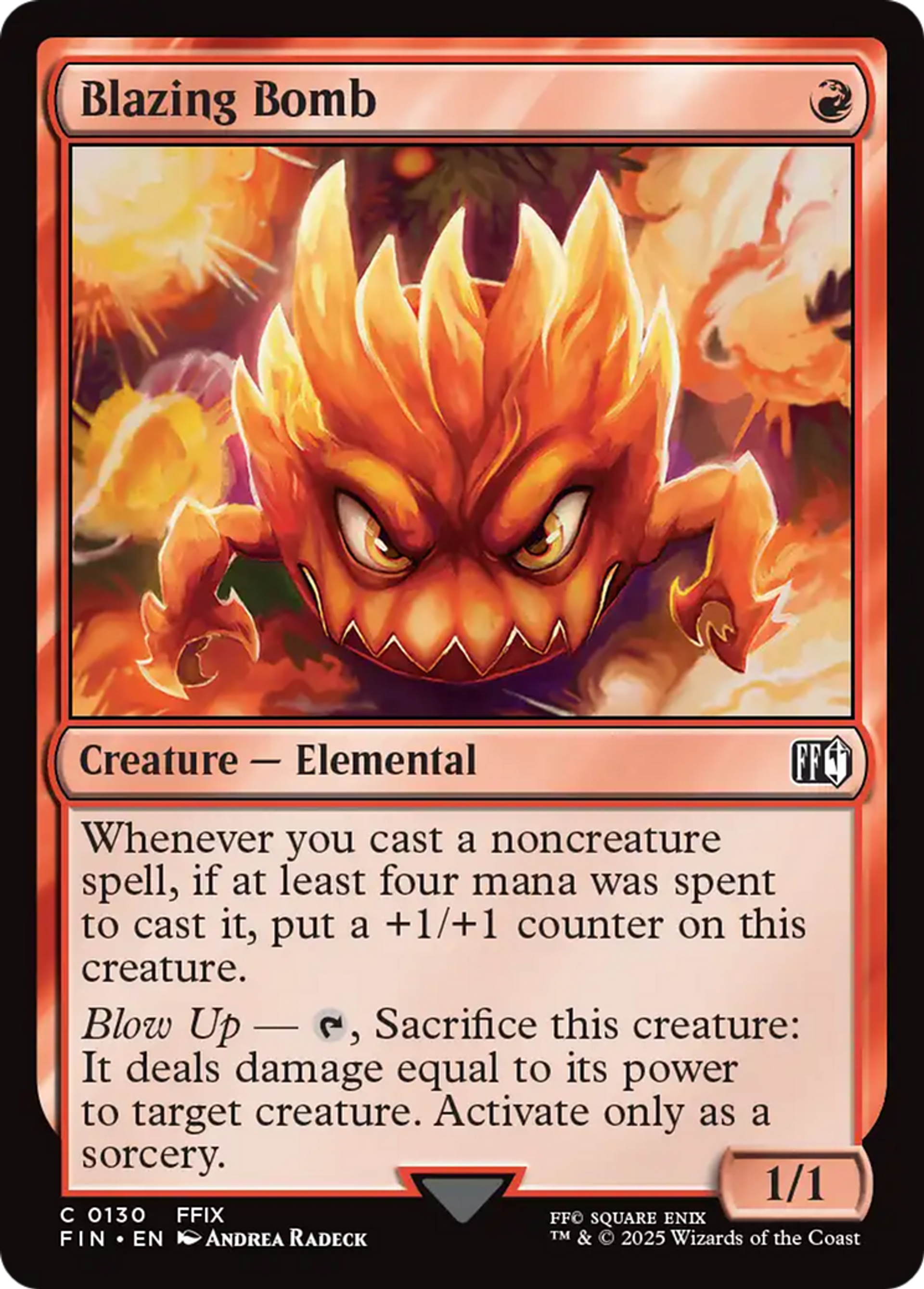 Blazing Bomb — Final Fantasy — Magic: The Gathering