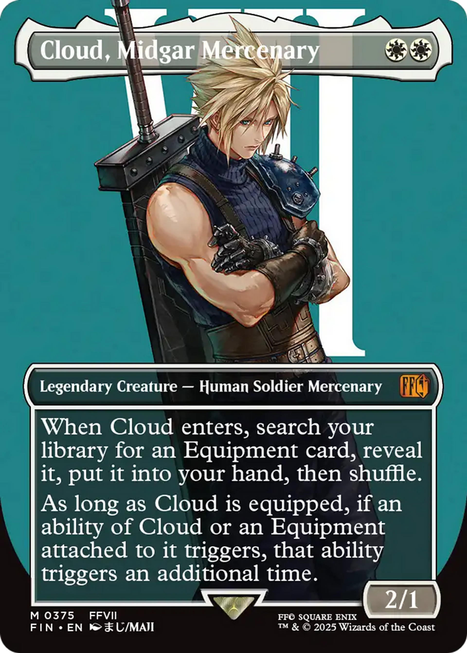 Cloud, Midgar Mercenary — Final Fantasy — Magic: The Gathering