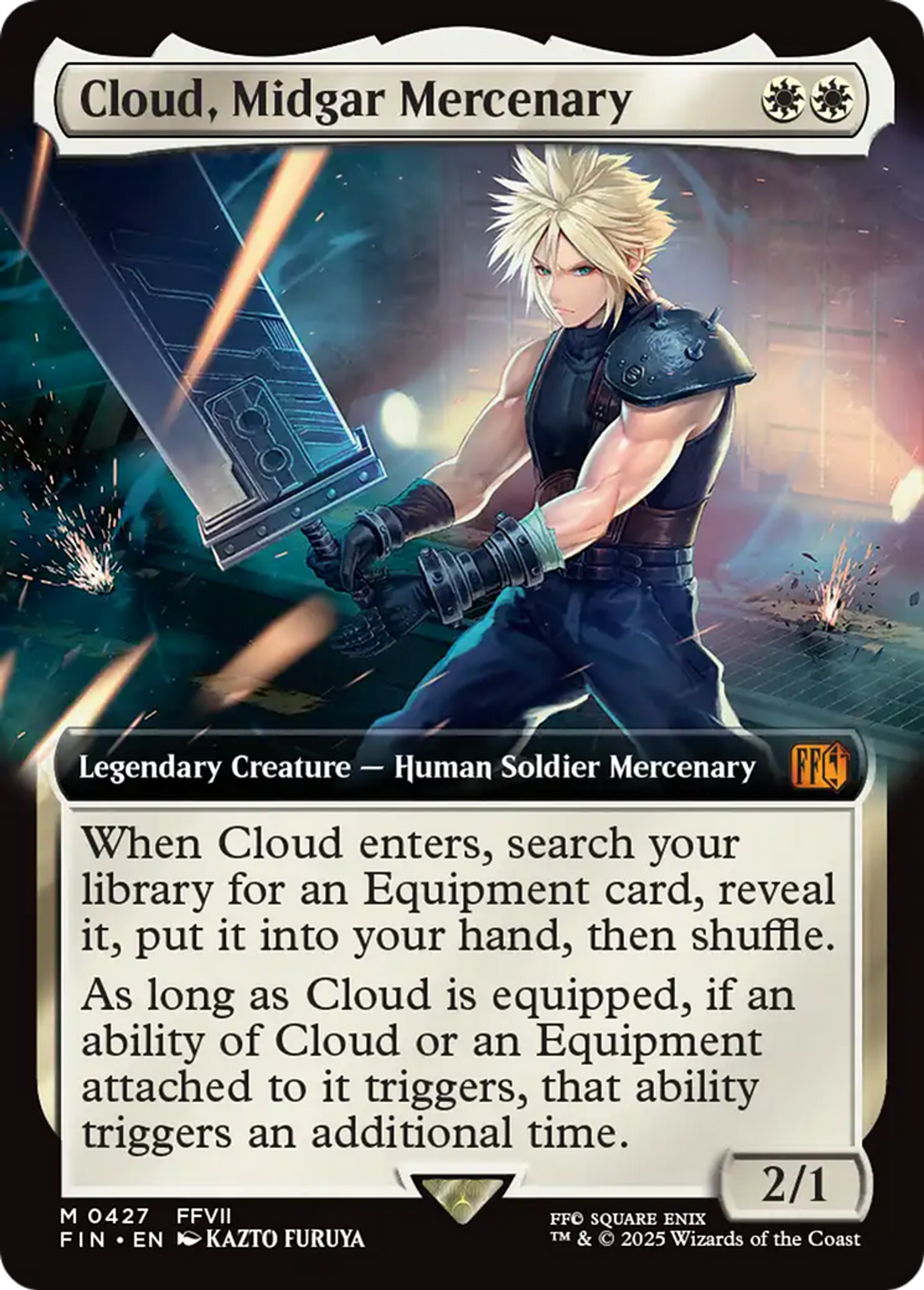 Cloud, Midgar Mercenary — Final Fantasy — Magic: The Gathering