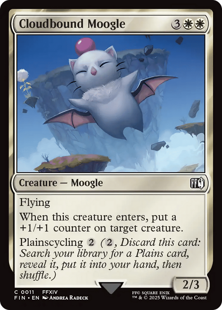 Cloudbound Moogle — Final Fantasy — Magic: The Gathering
