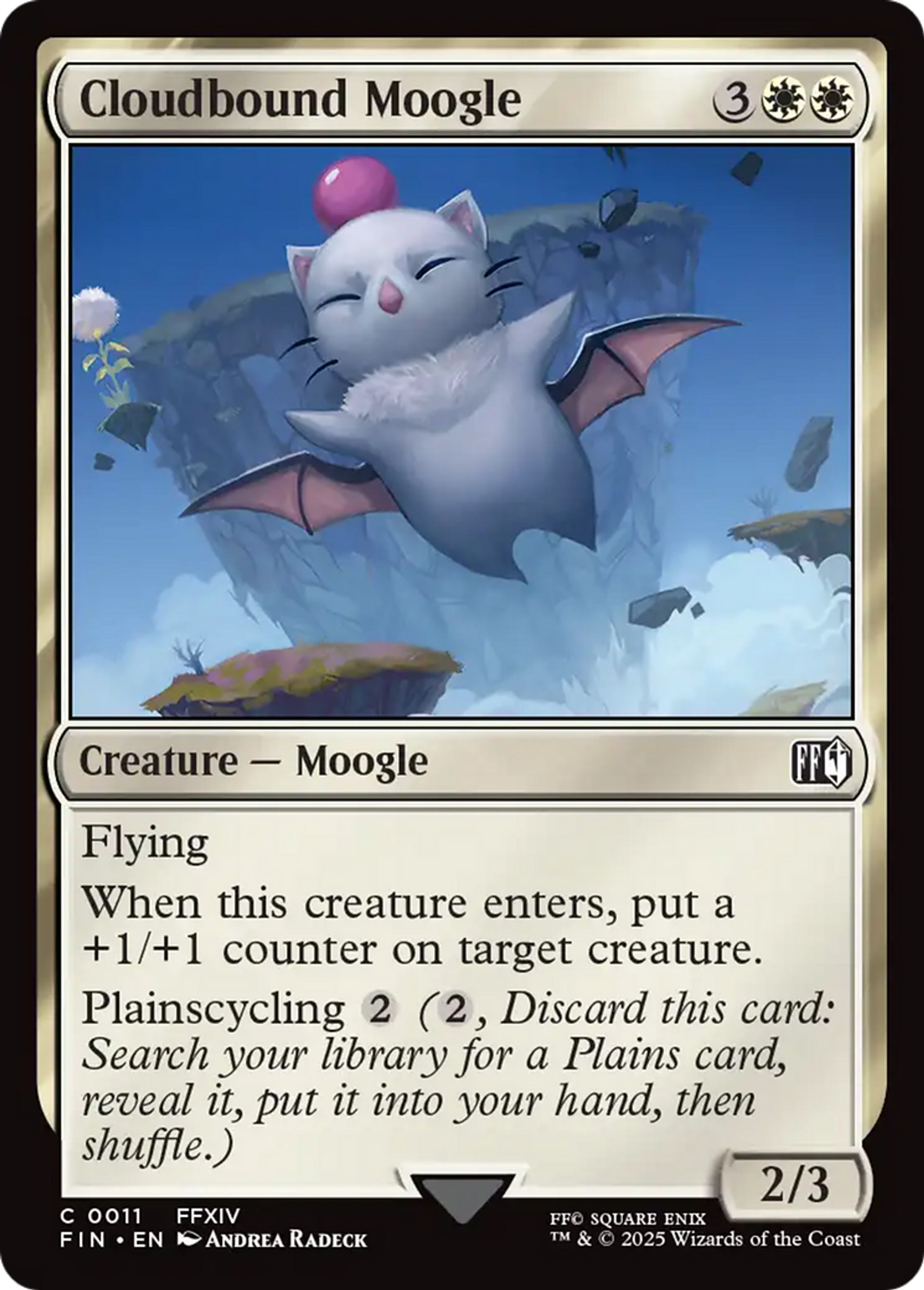 Cloudbound Moogle — Final Fantasy — Magic: The Gathering