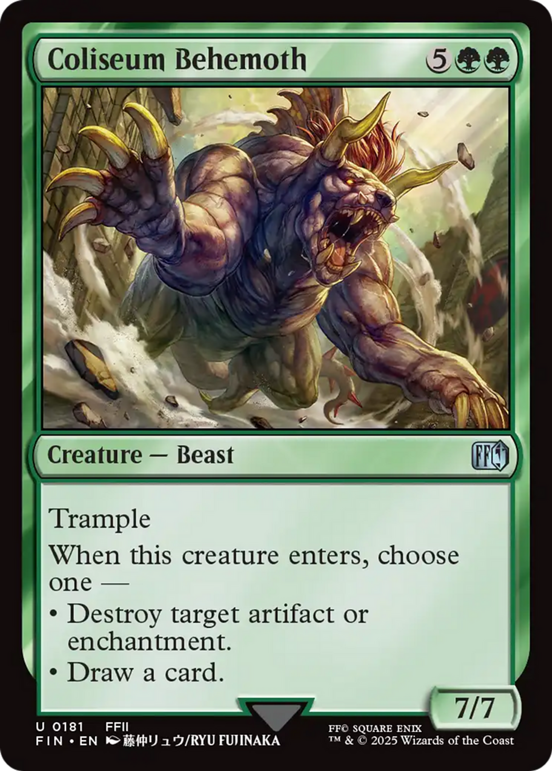 Coliseum Behemoth — Final Fantasy — Magic: The Gathering