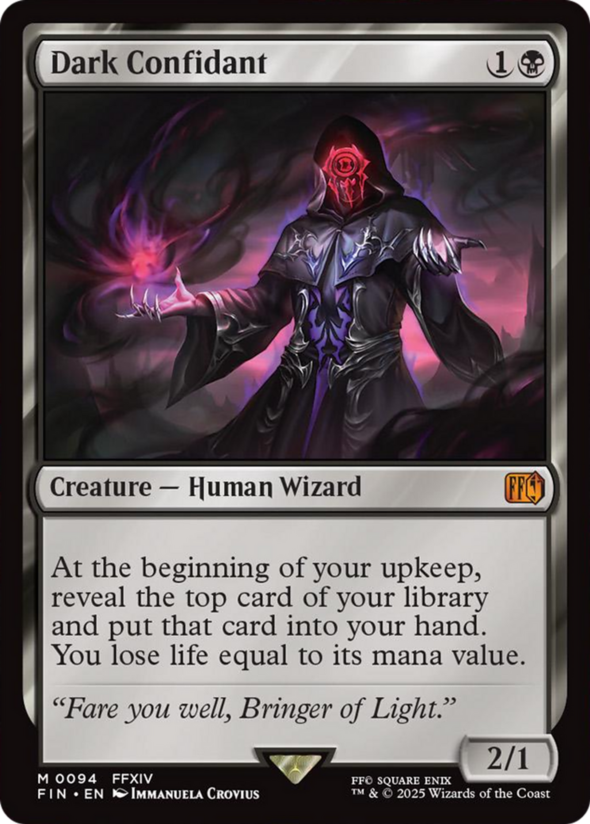 Obscur confident — Final Fantasy — Magic: The Gathering