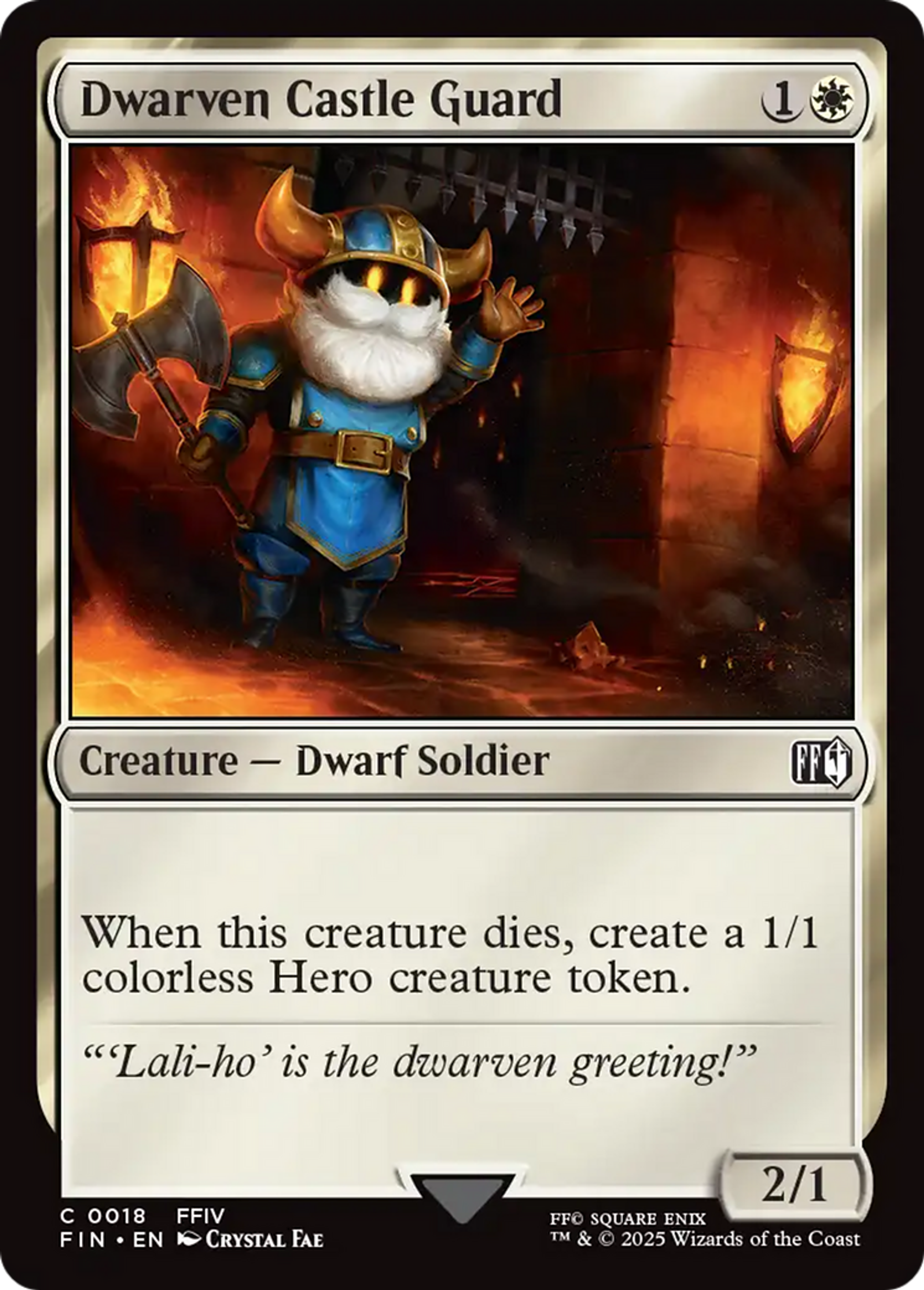 Dwarven Castle Guard — Final Fantasy — Magic: The Gathering