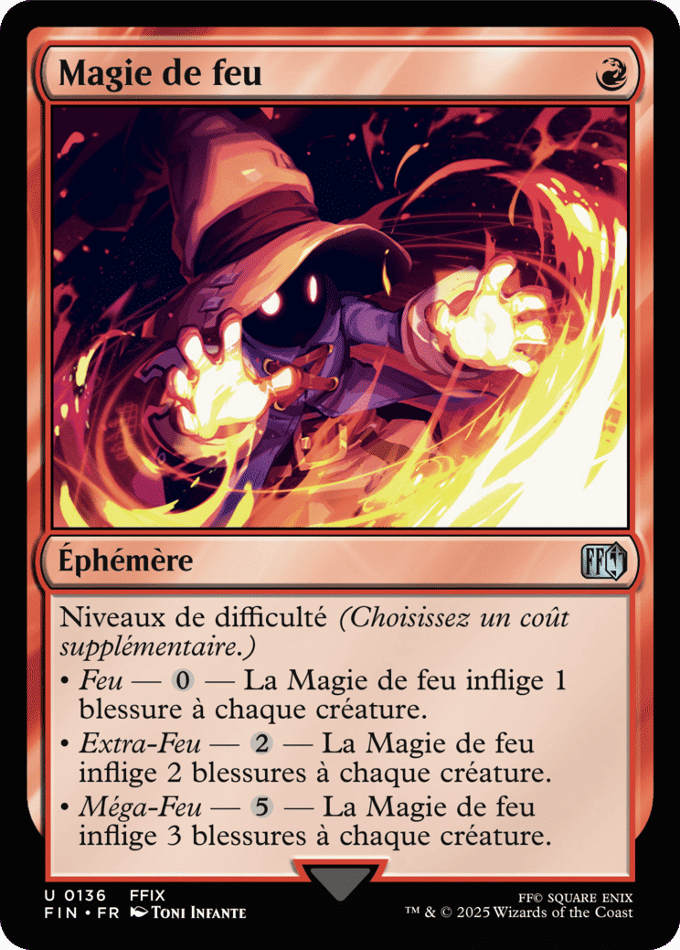 Magie de feu — Final Fantasy — Magic: The Gathering