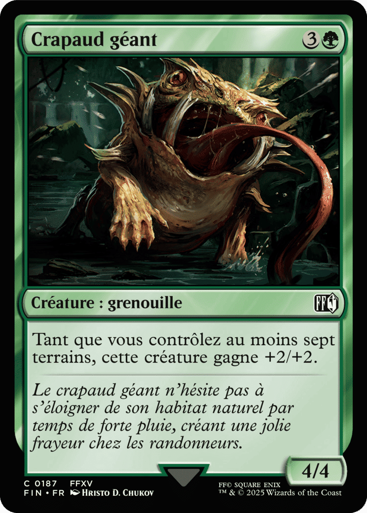 Crapaud géant — Final Fantasy — Magic: The Gathering
