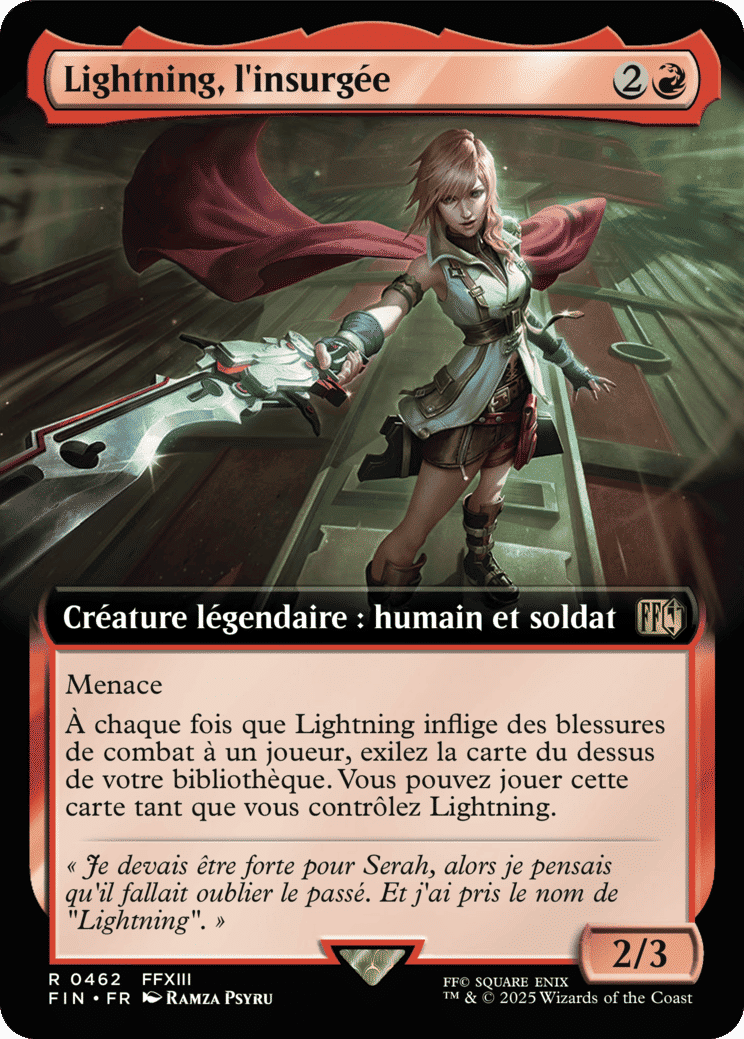 Lightning, l'insurgée — Final Fantasy — Magic: The Gathering