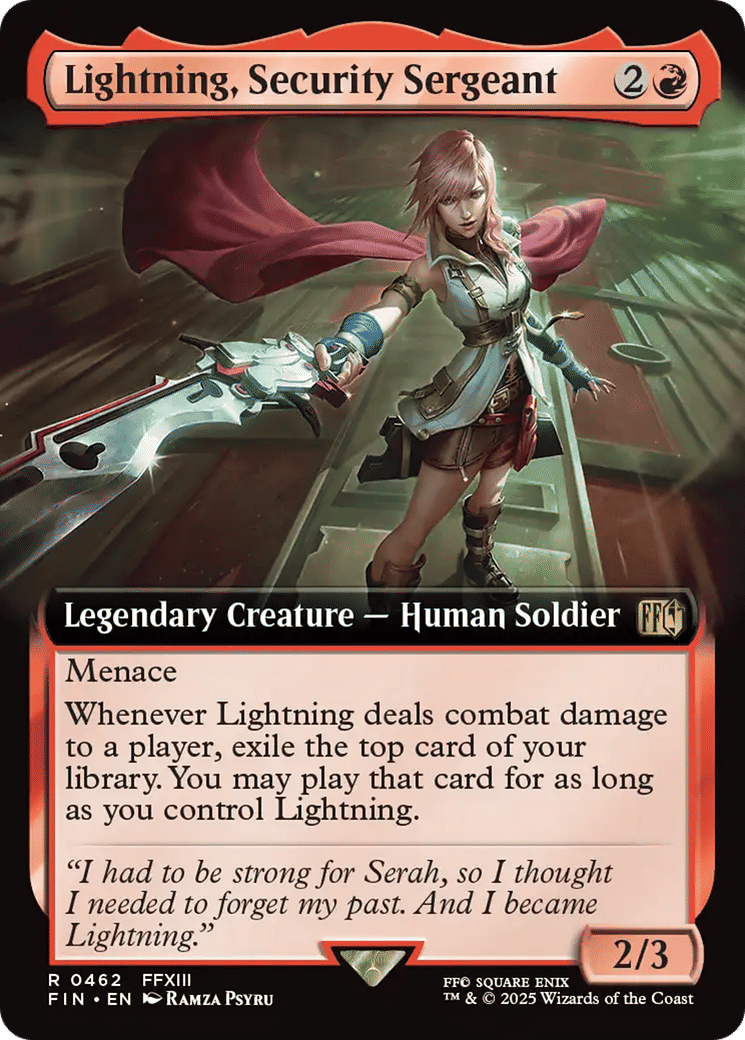 Lightning, Security Sergeant — Final Fantasy — Magic: The Gathering