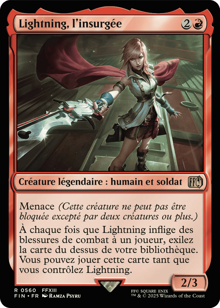 Lightning, l'insurgée — Final Fantasy — Magic: The Gathering