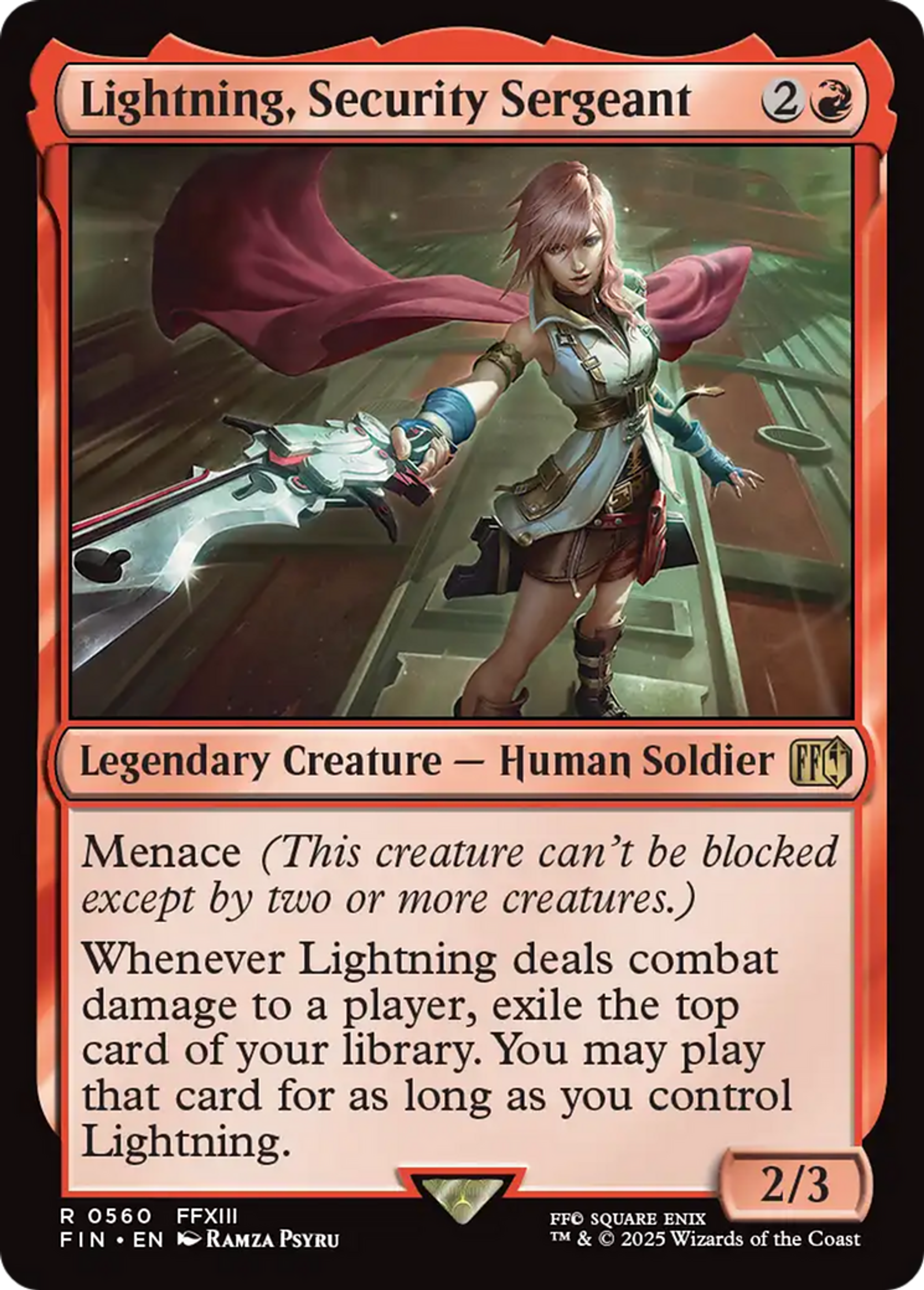 Lightning, l'insurgée — Final Fantasy — Magic: The Gathering