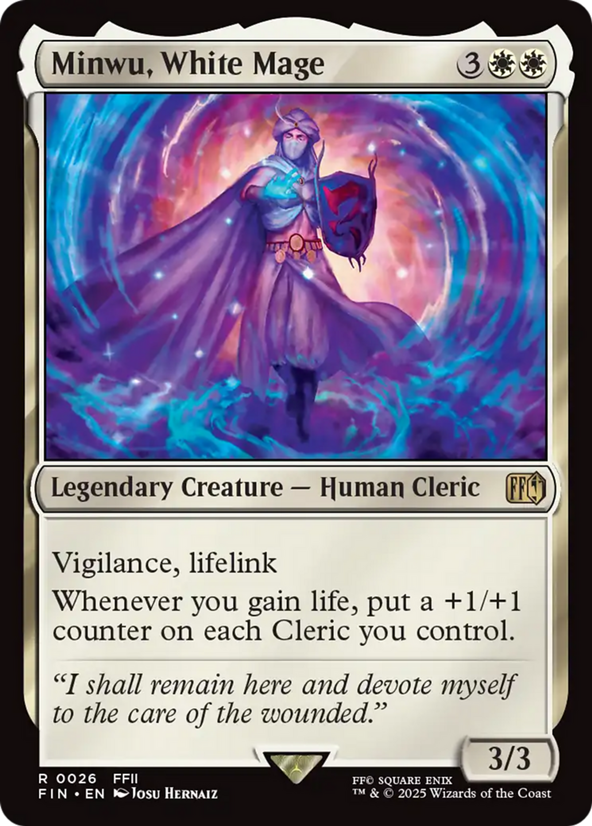 Minwu, White Mage — Final Fantasy — Magic: The Gathering