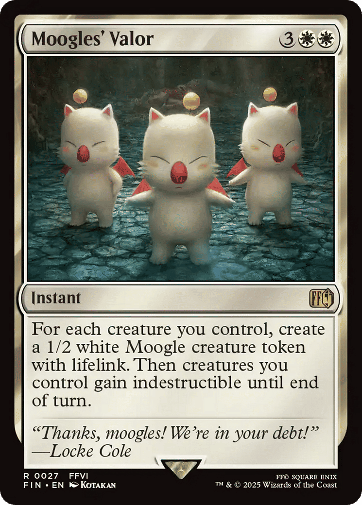 Moogles' Valor — Final Fantasy — Magic: The Gathering