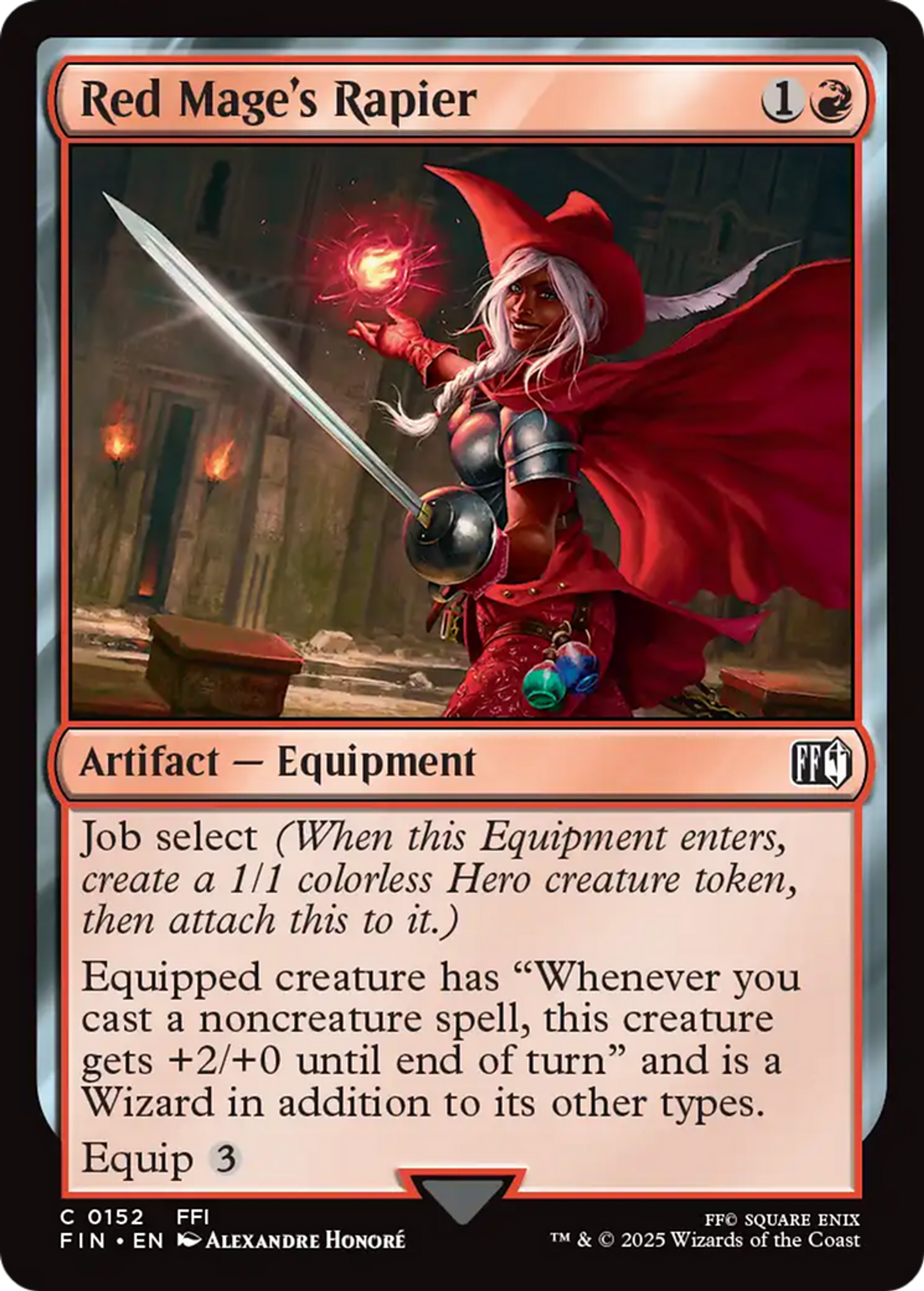 Red Mage's Rapier — Final Fantasy — Magic: The Gathering