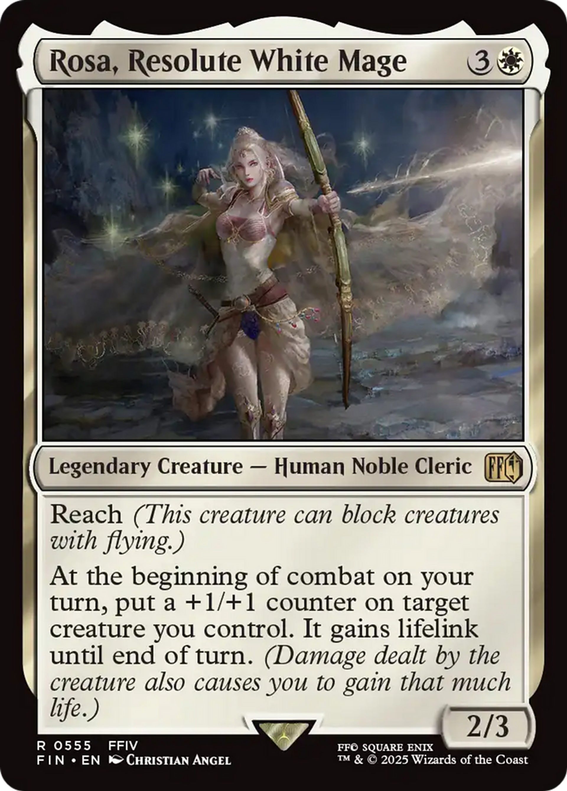Rosa, Resolute White Mage — Final Fantasy — Magic: The Gathering