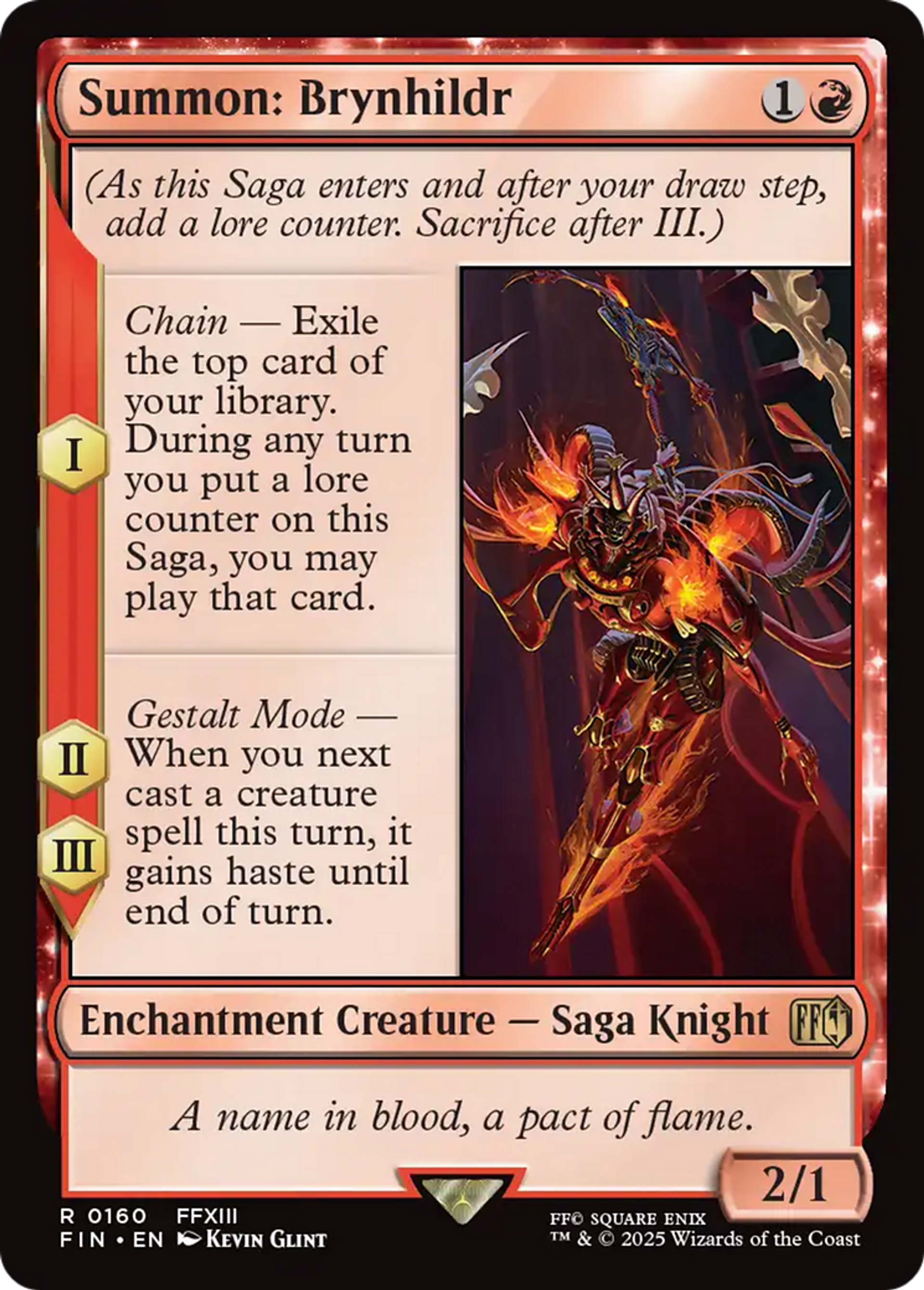 Summon: Brynhildr — Final Fantasy — Magic: The Gathering