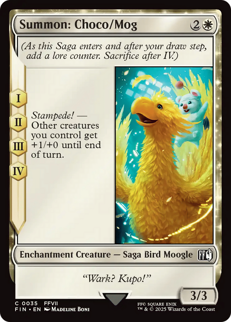 Summon: Choco/Mog — Final Fantasy — Magic: The Gathering