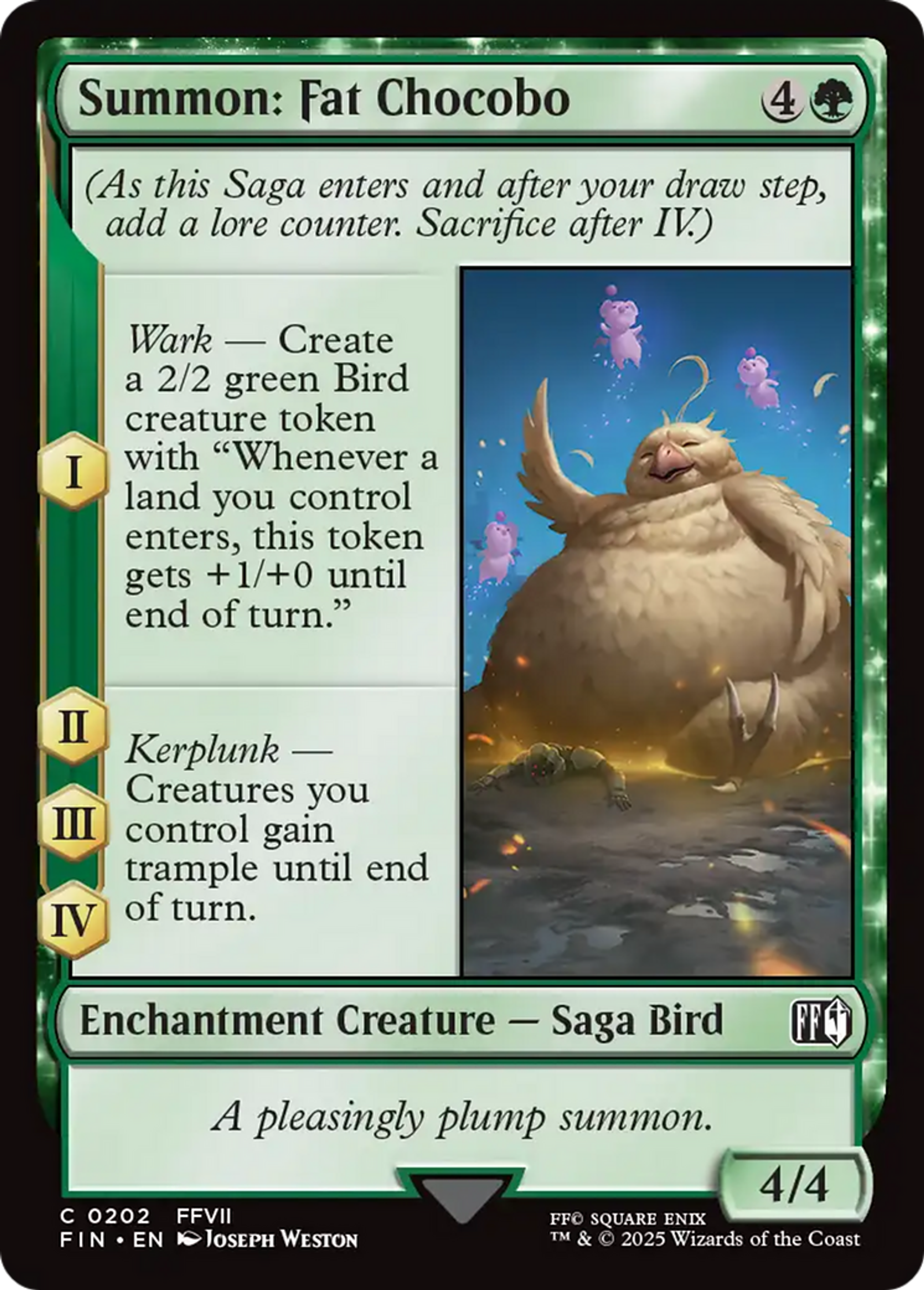 Invocation : Gros chocobo — Final Fantasy — Magic: The Gathering
