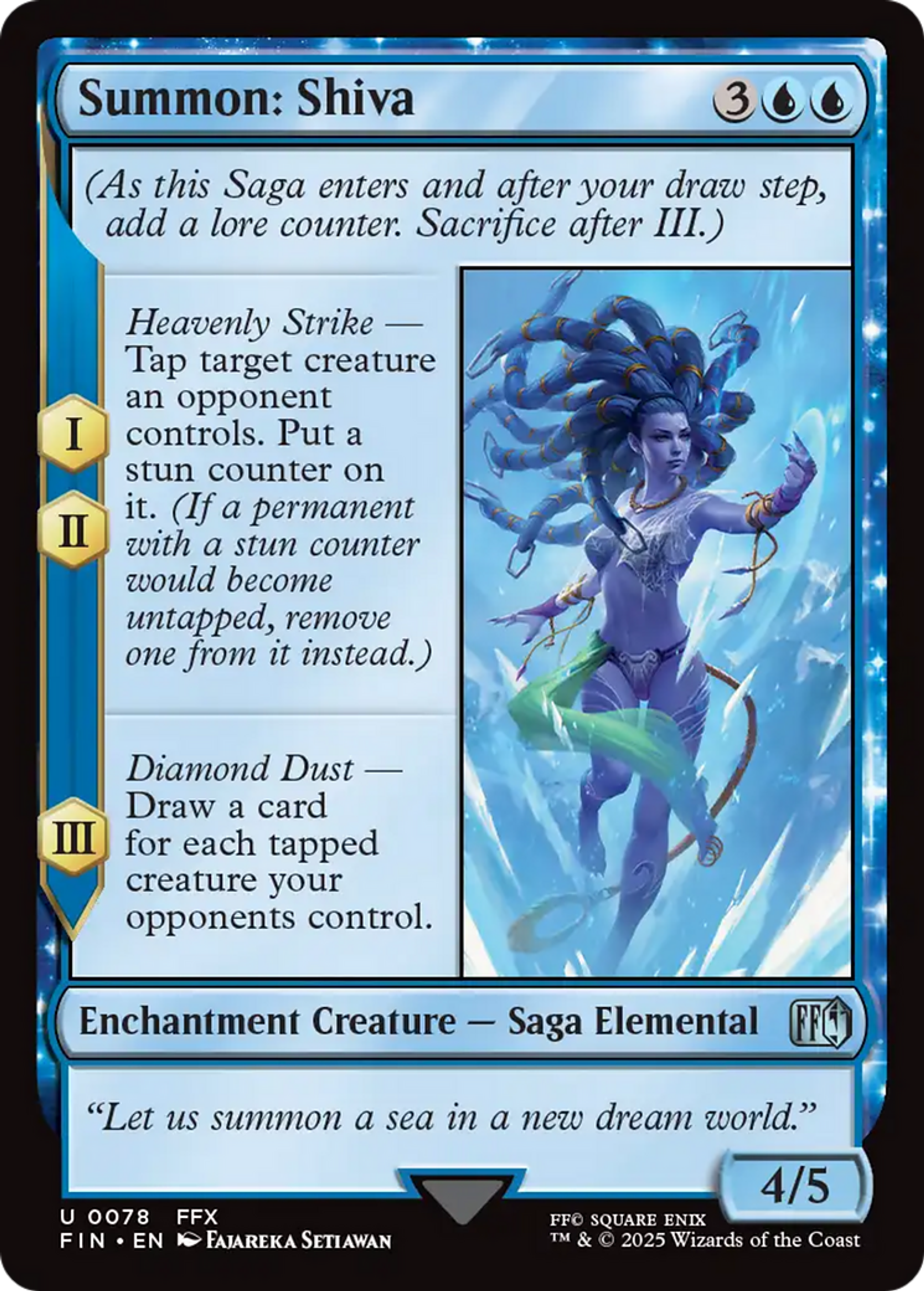 Summon: Shiva — Final Fantasy — Magic: The Gathering