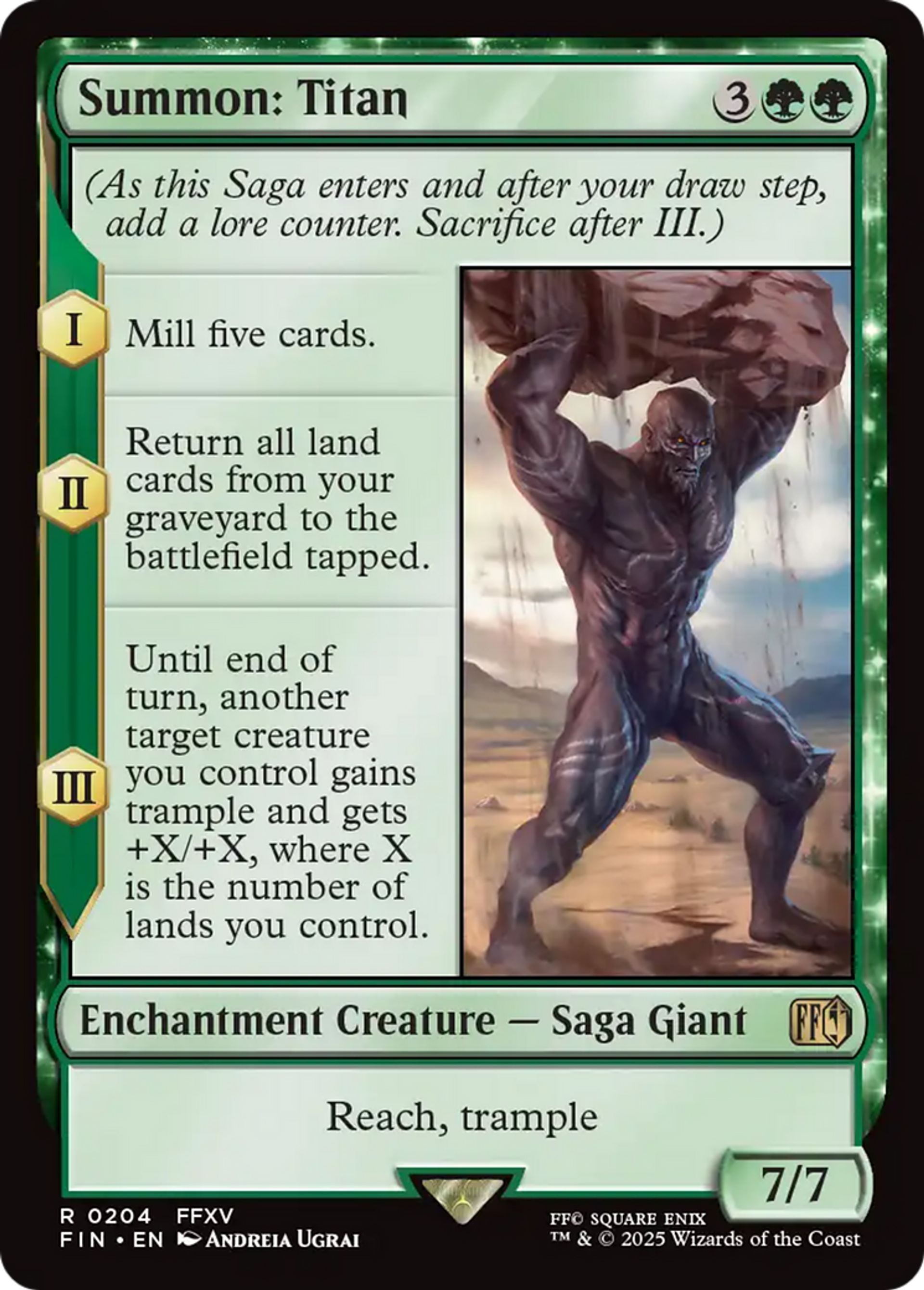 Invocation : Titan — Final Fantasy — Magic: The Gathering