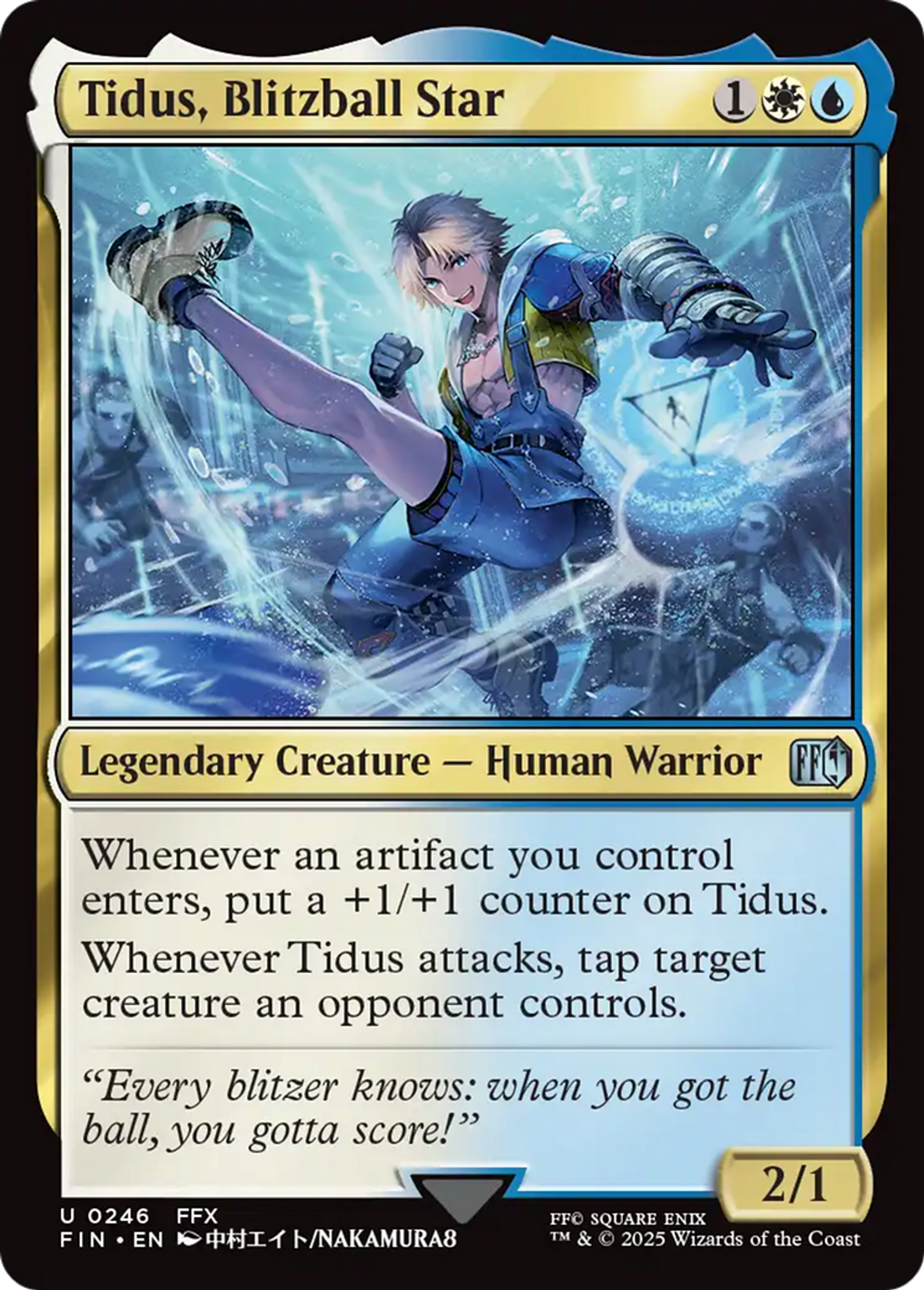 Tidus, vedette de blitzball — Final Fantasy — Magic: The Gathering