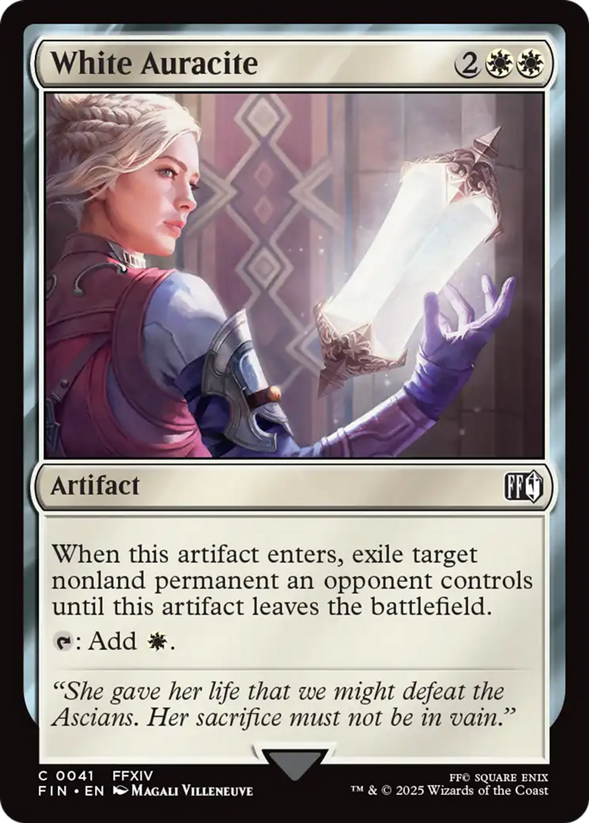Auralithe blanche — Final Fantasy — Magic: The Gathering