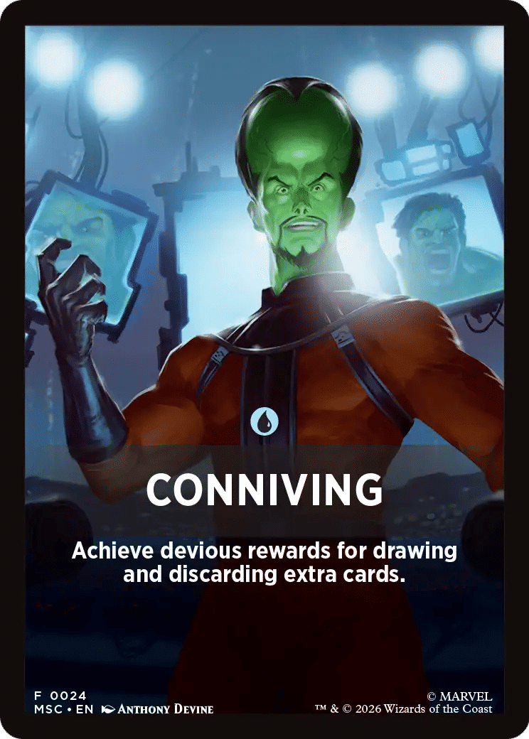Conniving — Marvel Super Heroes Jumpstart Front Cards — Magic: The Gathering
