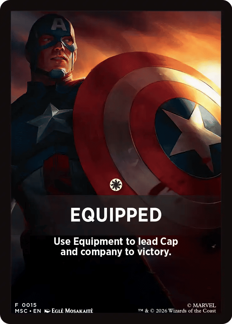 Equipped — Marvel Super Heroes Jumpstart Front Cards — Magic: The Gathering