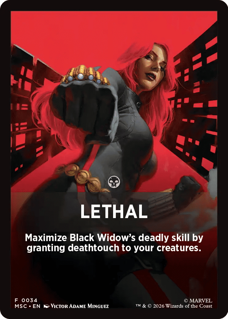 Lethal — Marvel Super Heroes Jumpstart Front Cards — Magic: The Gathering