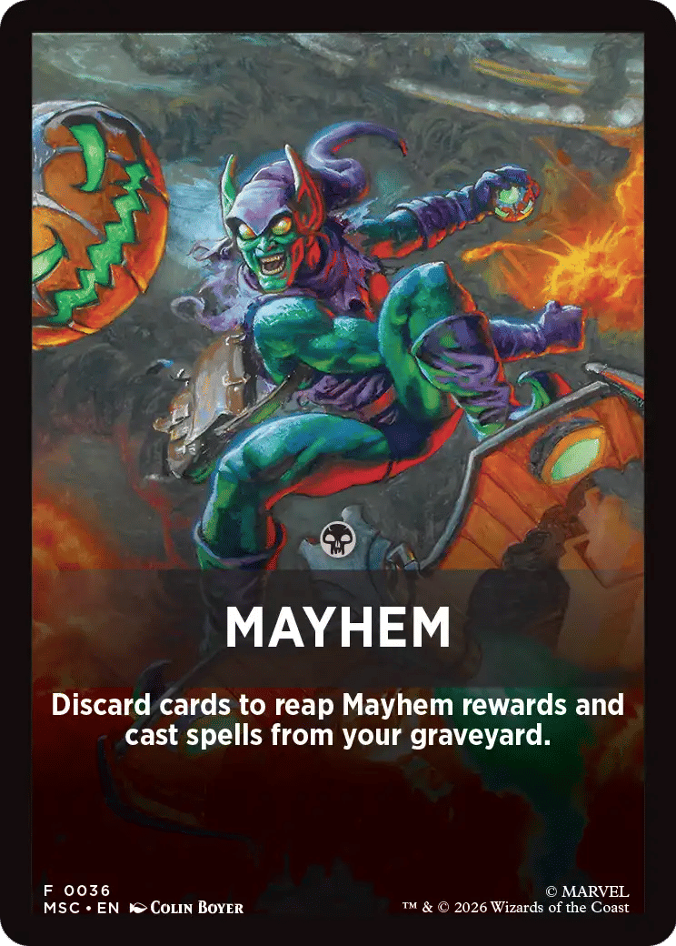 Mayhem — Marvel Super Heroes Jumpstart Front Cards — Magic: The Gathering