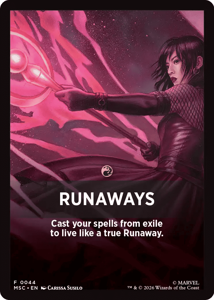 Runaways — Marvel Super Heroes Jumpstart Front Cards — Magic: The Gathering