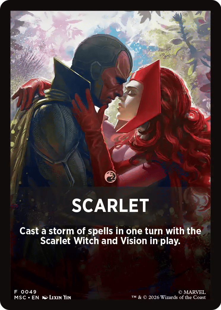 Scarlet — Marvel Super Heroes Jumpstart Front Cards — Magic: The Gathering