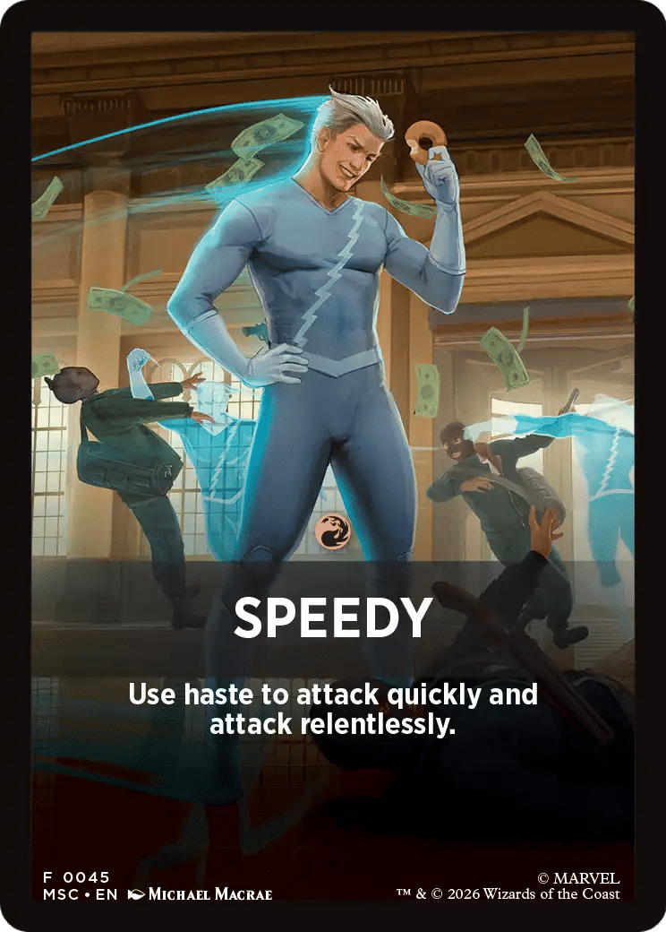 Speedy — Marvel Super Heroes Jumpstart Front Cards — Magic: The Gathering