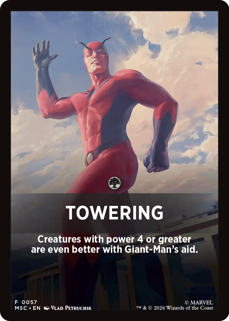 Towering — Marvel Super Heroes Jumpstart Front Cards — Magic: The Gathering