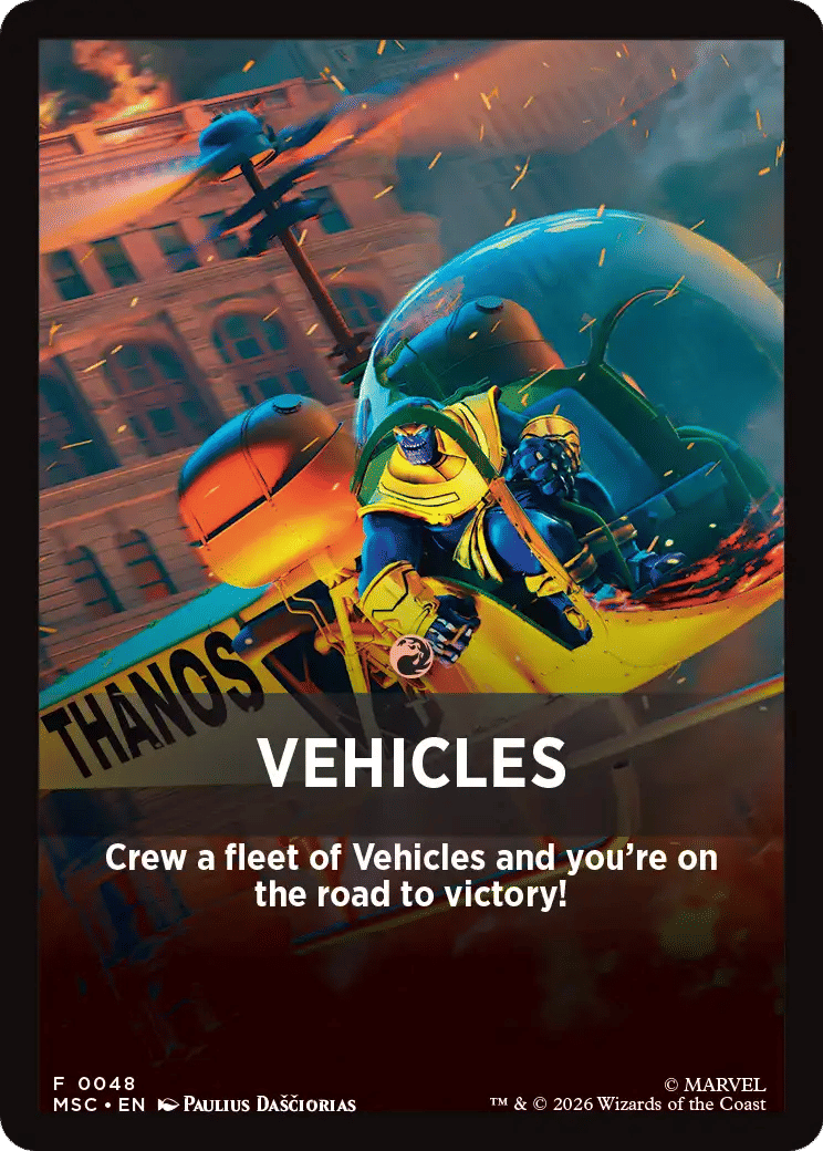 Vehicles — Marvel Super Heroes Jumpstart Front Cards — Magic: The Gathering