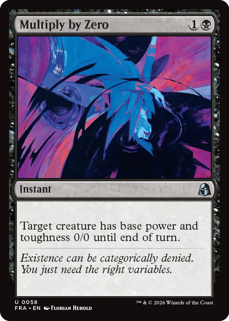 Multiply by Zero — Reality Fracture — Magic: The Gathering