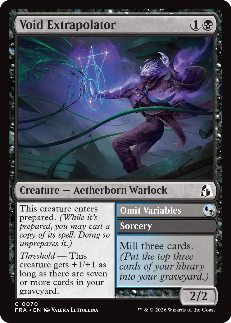 Void Extrapolator // Omit Variables — Reality Fracture — Magic: The Gathering