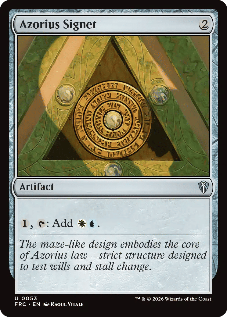 Azorius Signet — Reality Fracture Commander — Magic: The Gathering